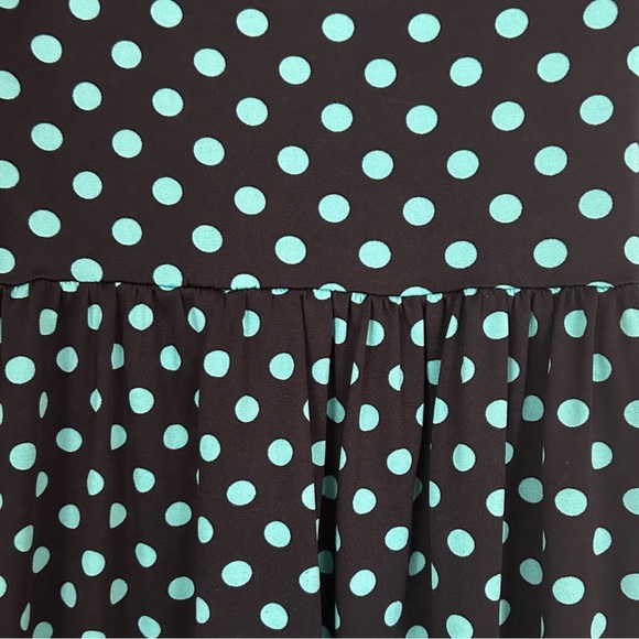 BeBop Black Teal Blue Polka Dot Dress Size Small Stretchy Sundress Summer Tank - Picture 8 of 8